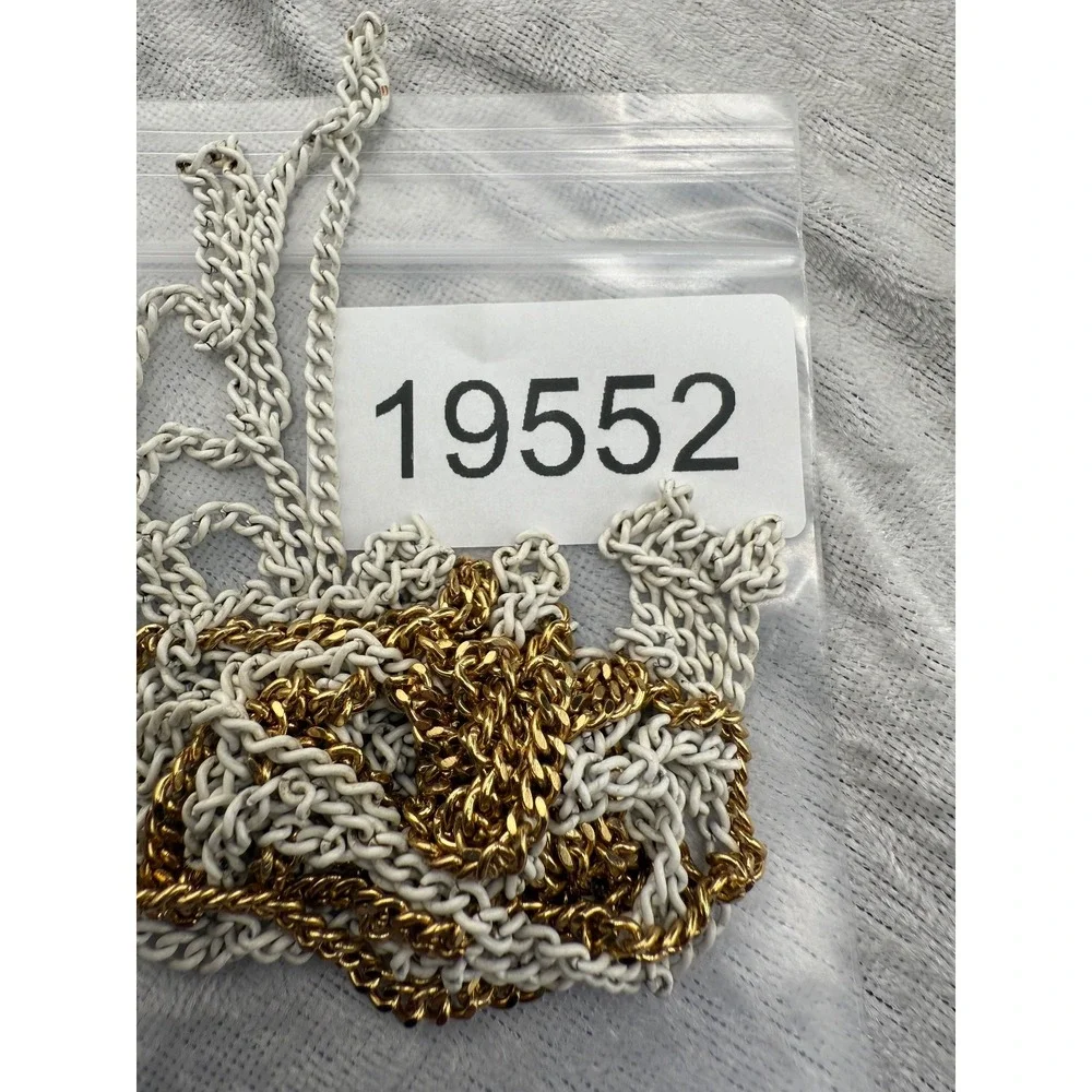 Vintage Monet Necklace Gold Tone Signed 34" - Picture 5 of 5
